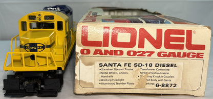 Lionel 6-8872 O Gauge Santa Fe SD18 Diesel Locomotive