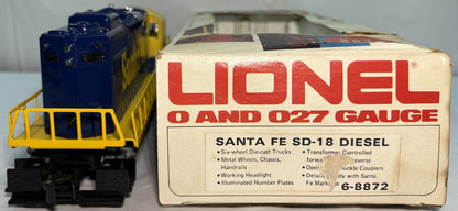 Lionel 6-8872 O Gauge Santa Fe SD18 Diesel Locomotive