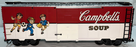 LGB 4191CS G Scale Campbell's Soup Box Car, Kids Playing