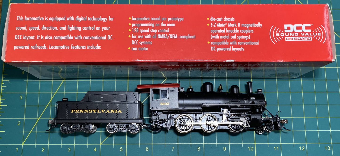 Bachmann 51807 Pennsylvania Alco 2-6-0 Steam Loco w/Sound & DCC #3233