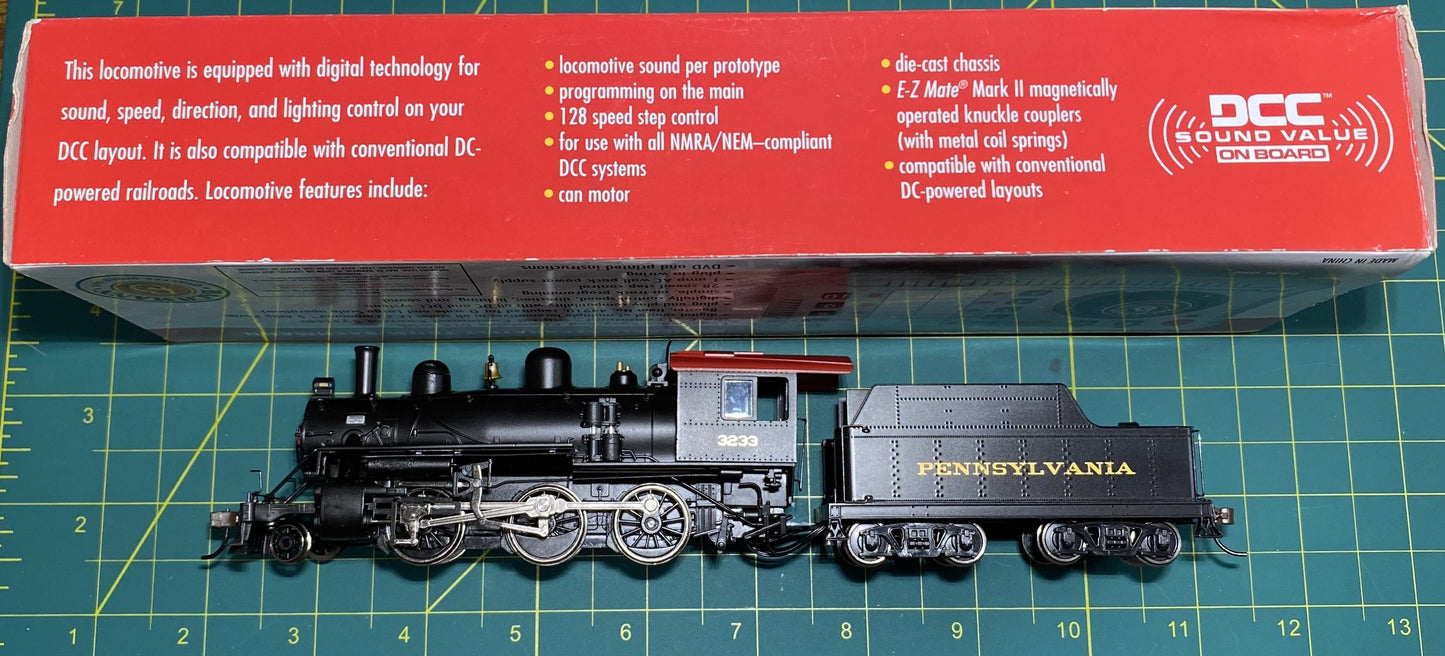 Bachmann 51807 Pennsylvania Alco 2-6-0 Steam Loco w/Sound & DCC #3233