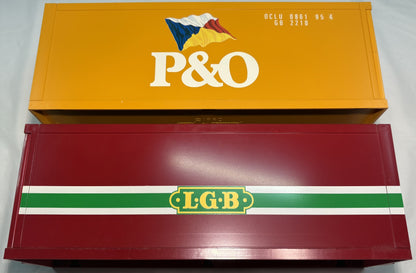 LGB 5057 G Scale P & O Shipping Container Set