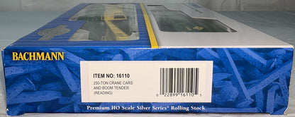 Bachmann 16110 Reading 250-Ton Steam Crane Car and Boom Tender