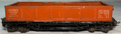 Lionel Pre War 2812 Gondola Orange