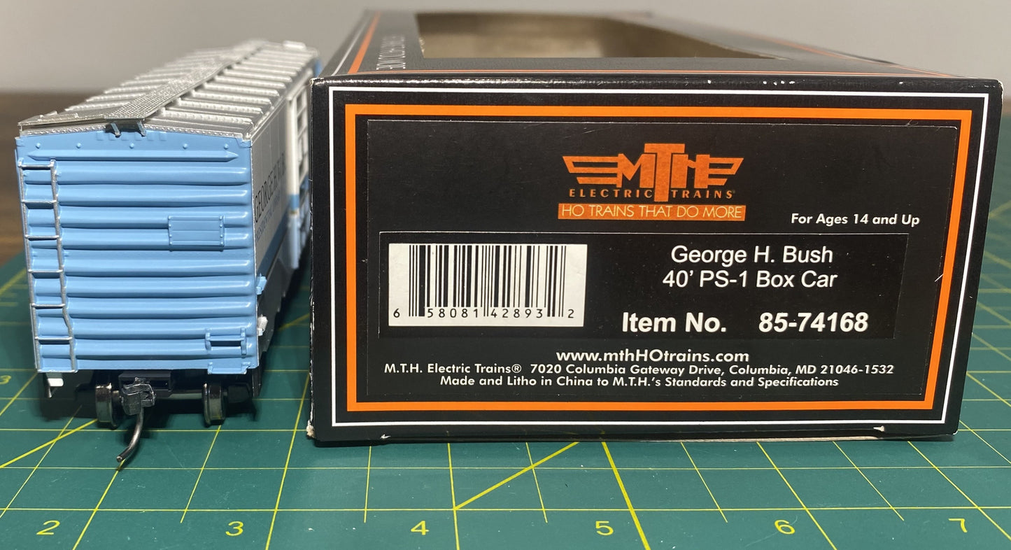 George H. Bush HO Scale MTH 85-74168 HO 40’ PS-1 Box Car