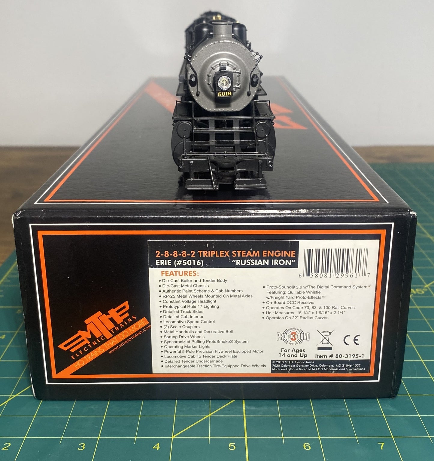 Erie MTH 80-3195-1 HO Scale 2-8-8-8-2 Triplex Steam Engine w/Proto-Sound 3.0
