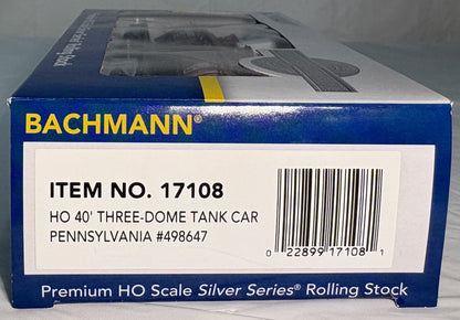 Bachmann 17108 Pennsylvania 40' Three Dome Tank Car #498647