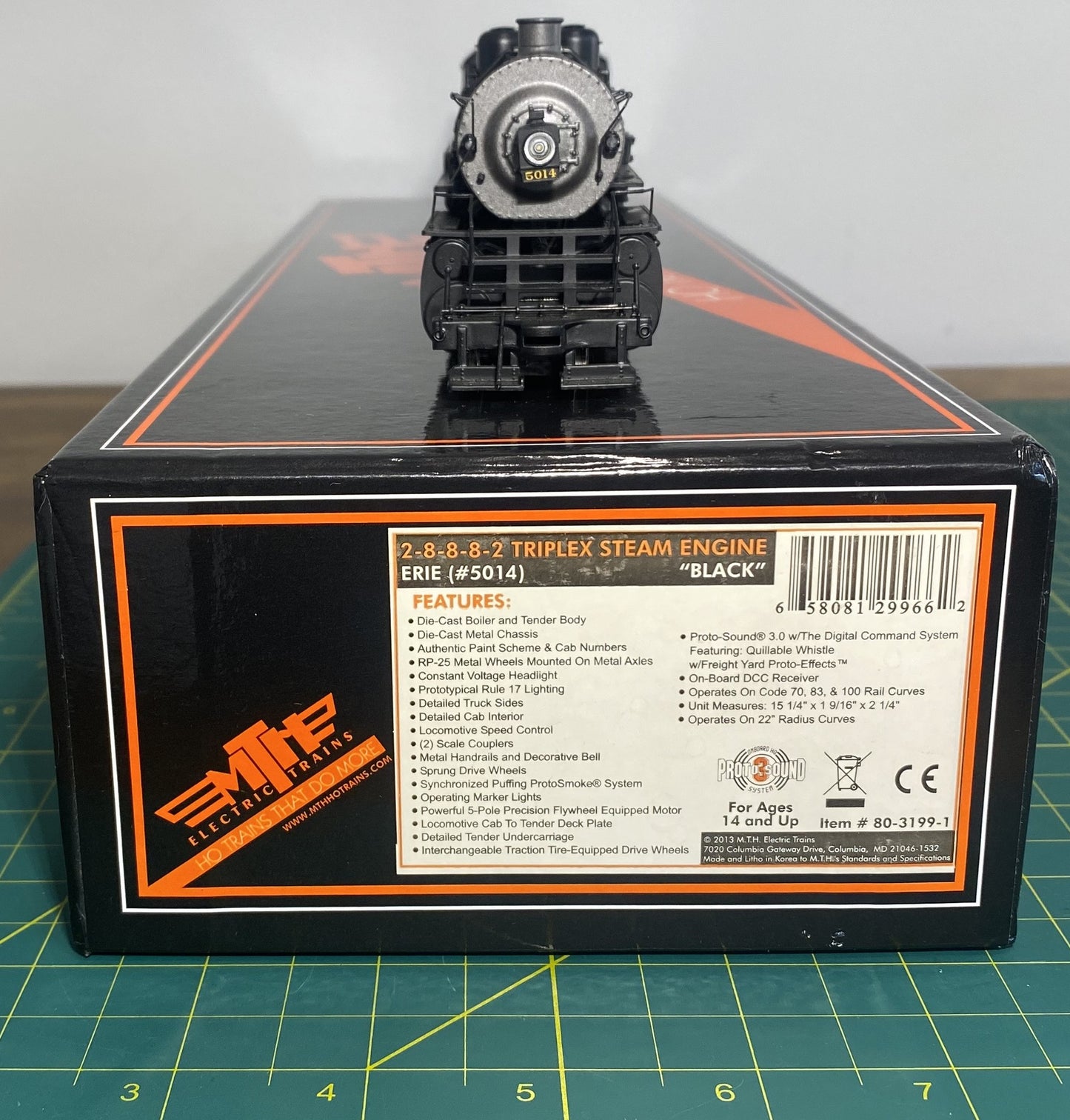 Erie MTH #80-3199-1 HO Scale 2-8-8-8-2 Triplex Steam Engine w/Proto-Sound 3.0