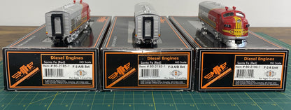 Santa Fe  MTH 80-2185-1 HO Scale F-3 A/B/A Set With Proto-Sound 3.0