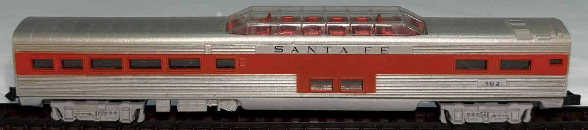 Minitrix 3052 N Scale Santa Fe Vista Dome Passenger Car #502