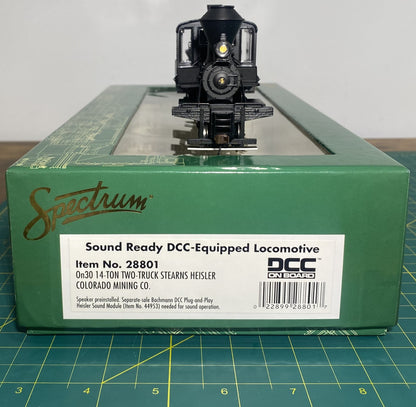 Bachmann v On30 Colorado Mining Co. 14-Ton 2-Truck Stearns-Heisler w/DCC #4
