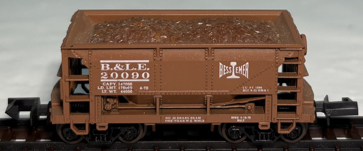 Atlas 3204 N Scale Bessemer & Lake Erie 70 Ton Ore Car with Load