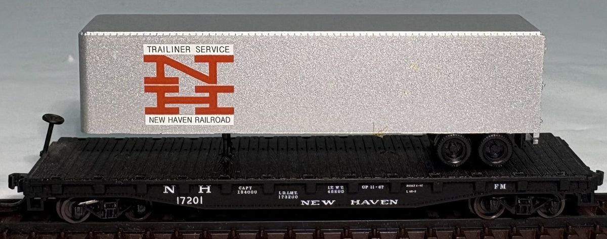 Atlas Trainman 37843 N Scale New Haven 50' Flatcar w/ 40' Trailer