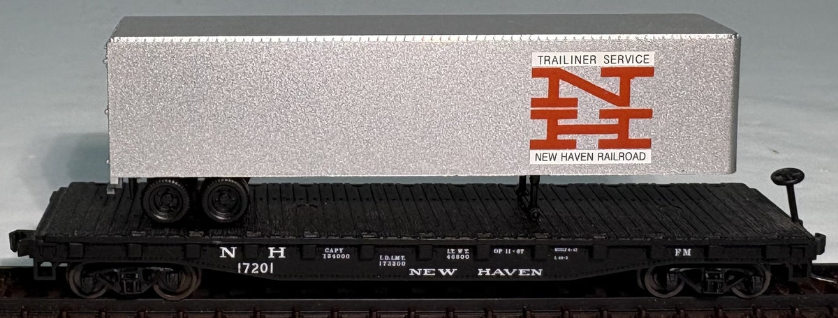 Atlas Trainman 37843 N Scale New Haven 50' Flatcar w/ 40' Trailer
