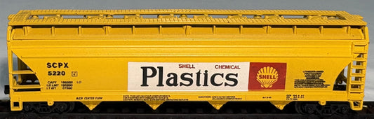 Atlas 3712 N Shell Chemical ACF Centerflow 4-Bay Covered Hopper #5220