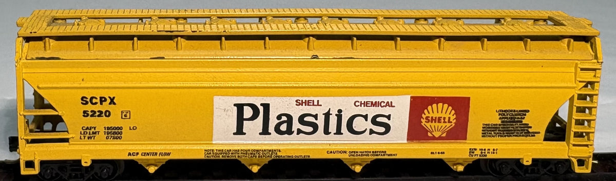 Atlas 3712 N Shell Chemical ACF Centerflow 4-Bay Covered Hopper #5220