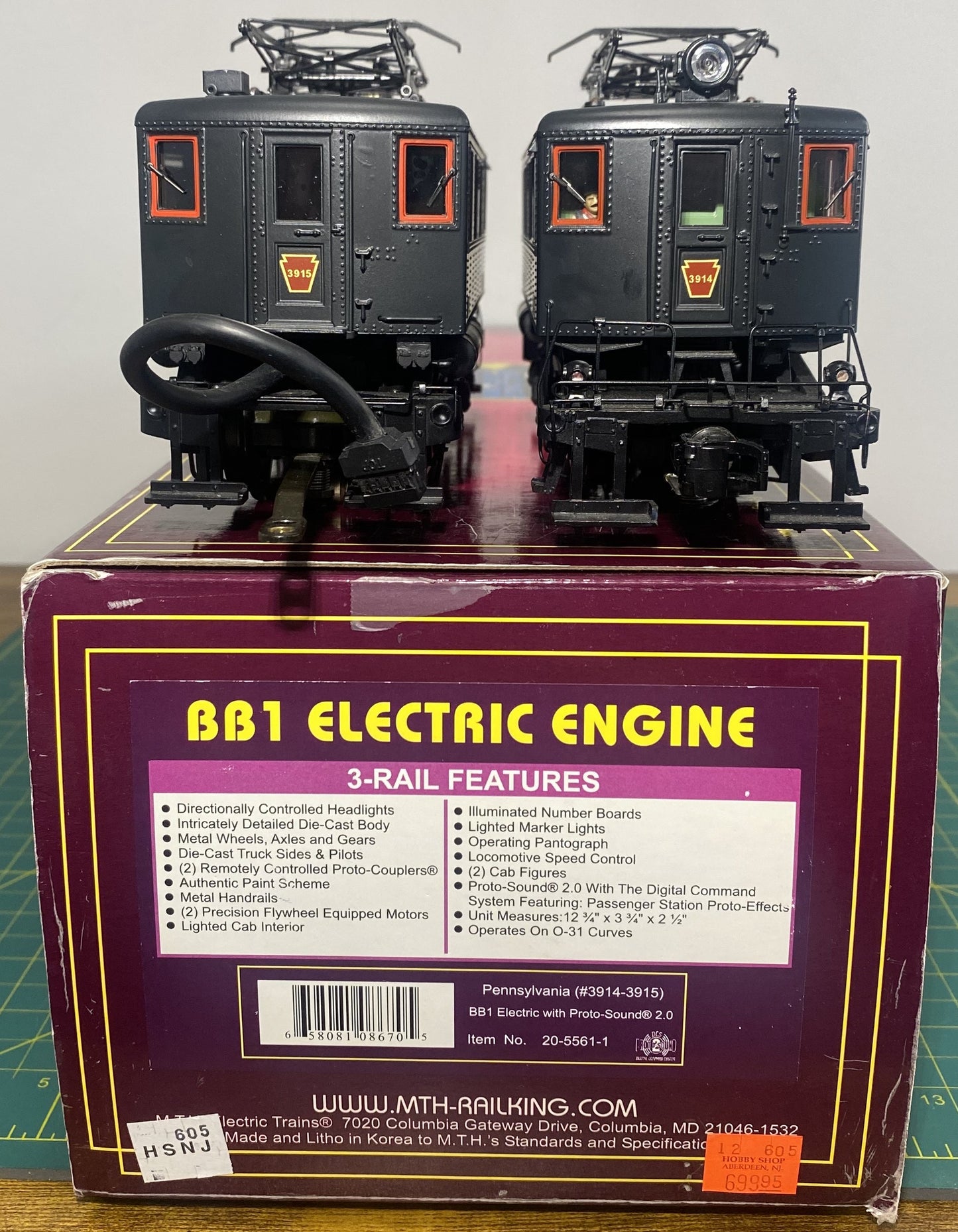 MTH Pennsylvania O Scale Premier BB1 Electric with Proto-Sound 2.0