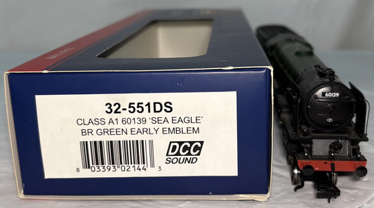 Bachmann BranchLine 32-551DS Class A1 4-6-2 60139 "Sea Eagle" in BR green with early emblem Digital sound fitted