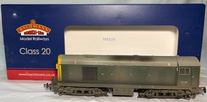 Bachmann Branch Line 32-034A Class 20 20141 in BR Green with full yellow ends - weathered