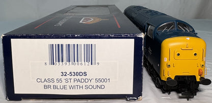 Bachmann Branchline 32-530DS Class 55 Deltic 55001 'St. Paddy' in BR Blue (DCC Sound Fitted)