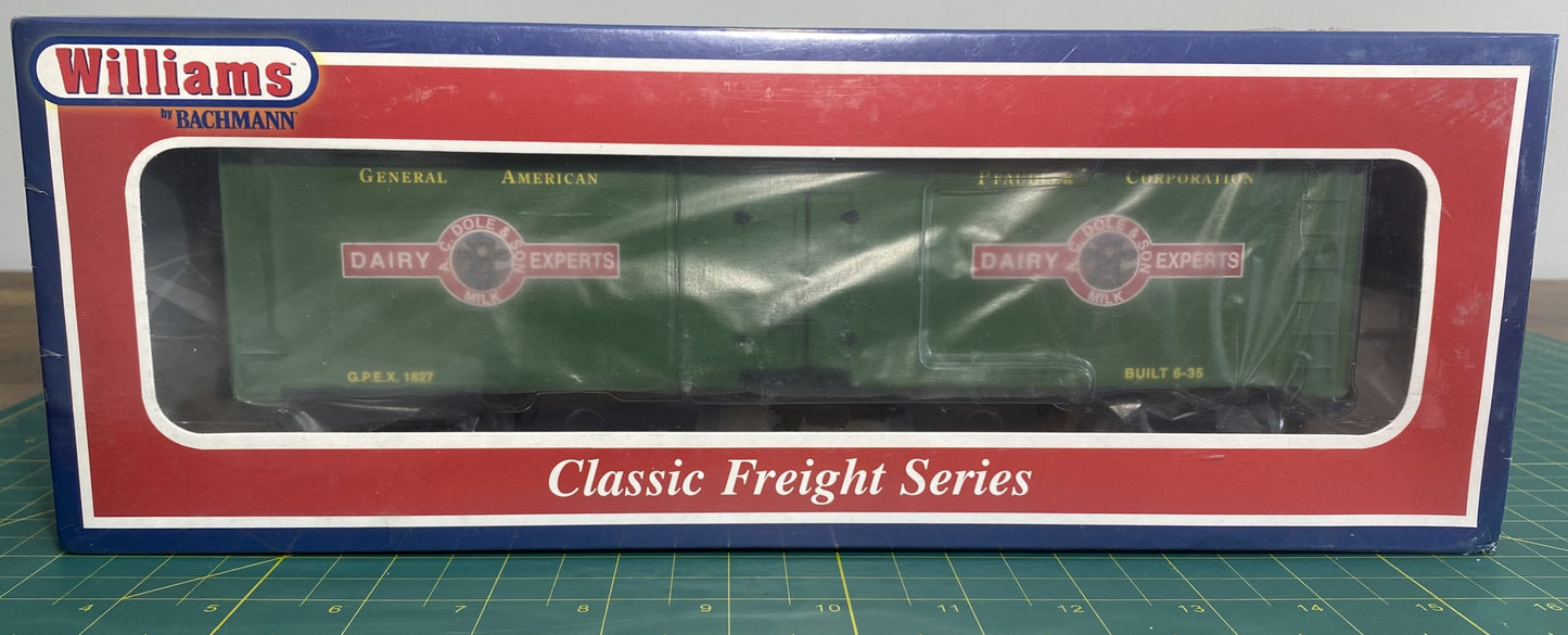 This is the Williams #47460 A. C. Dole and Sons Dairy Refrigerated Box Car