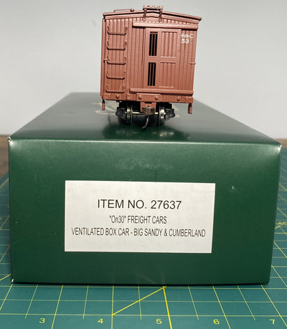 Spectrum 27637 Ventilated Boxcar Big Sandy & Cumberland HO Scale