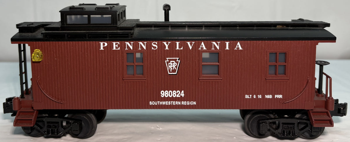 MTH 30-7715 O Gauge RailKing Pennsylvania Woodsided Caboose
