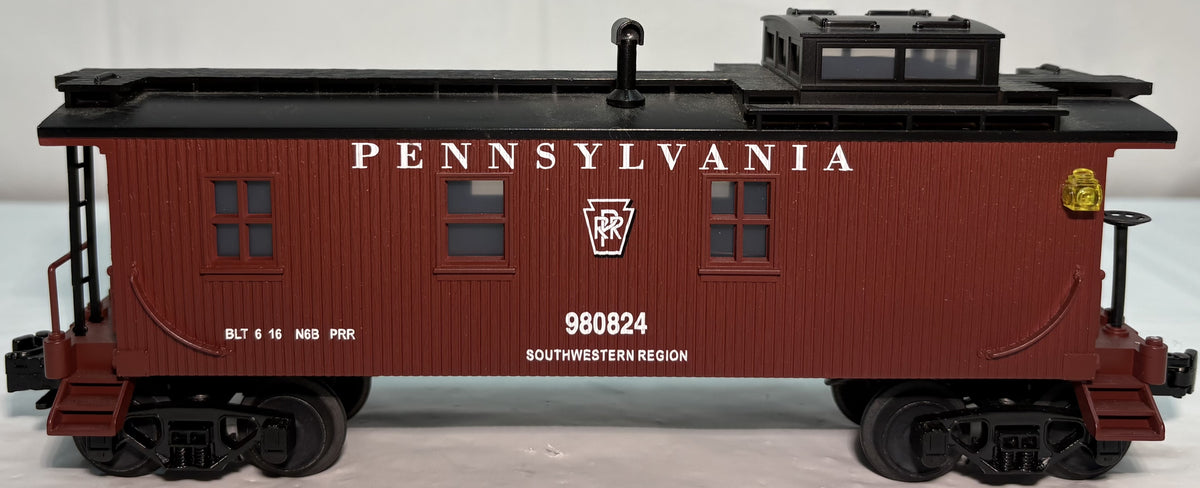 MTH 30-7715 O Gauge RailKing Pennsylvania Woodsided Caboose
