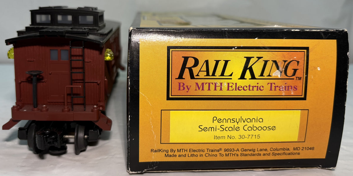 MTH 30-7715 O Gauge RailKing Pennsylvania Woodsided Caboose