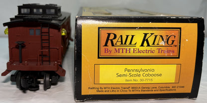 MTH 30-7715 O Gauge RailKing Pennsylvania Woodsided Caboose
