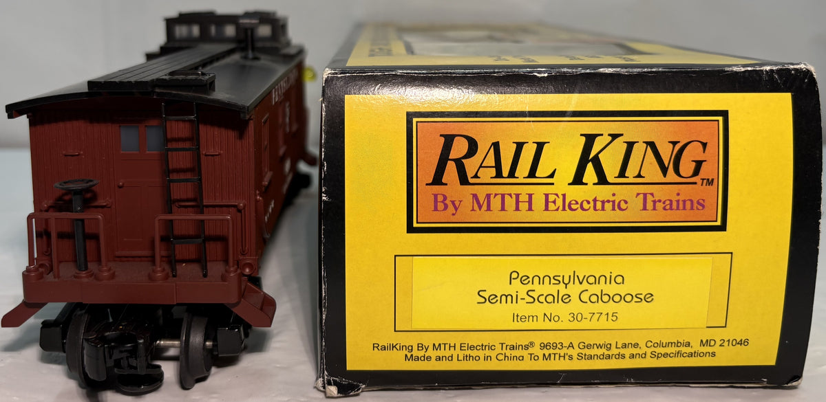 MTH 30-7715 O Gauge RailKing Pennsylvania Woodsided Caboose