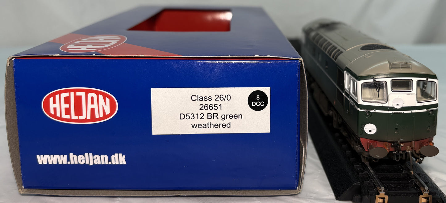 Heljan 26651 Class 26/0 D5312 in BR green - weathered