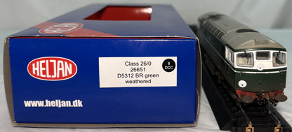 Heljan 26651 Class 26/0 D5312 in BR green - weathered