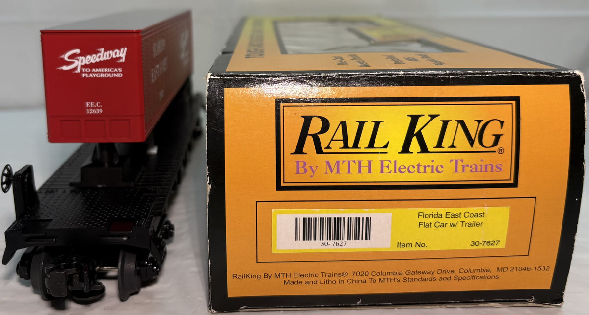 MTH 30-7627 O Gauge RailKing Florida East Coast Flat Car