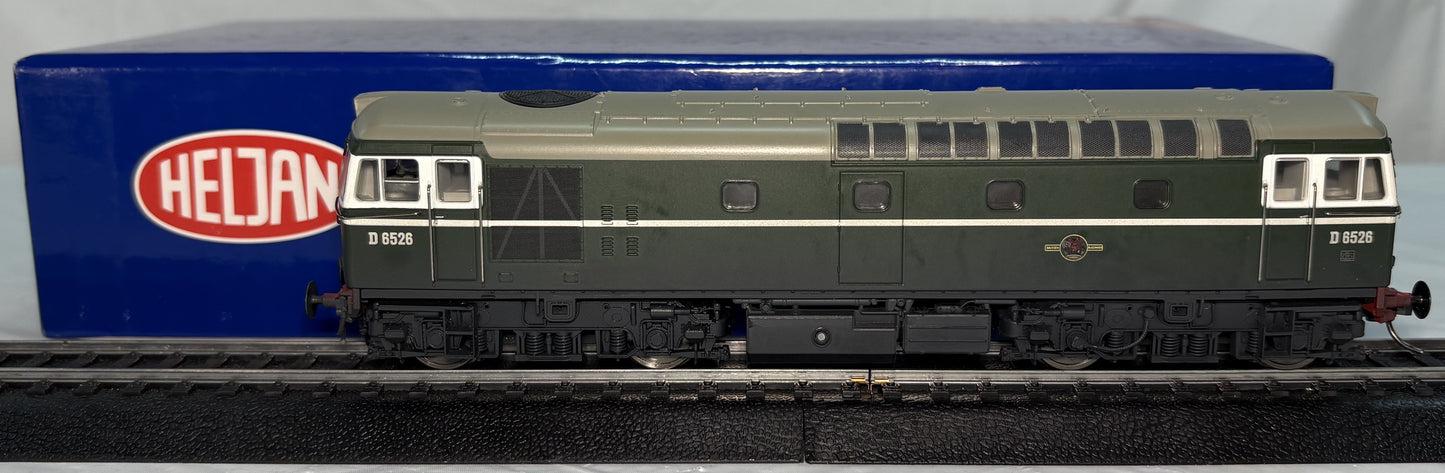 Heljan 33631 Class 33/0 diesel D6526 in BR plain green livery (weathered)