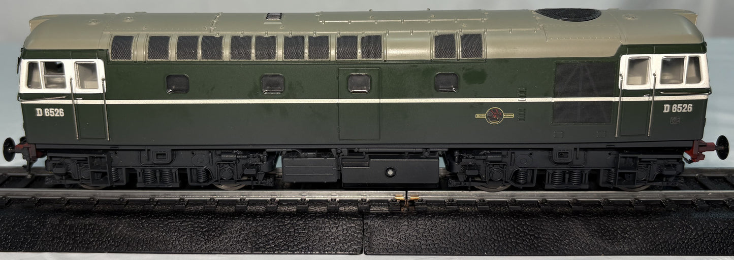 Heljan 33631 Class 33/0 diesel D6526 in BR plain green livery (weathered)