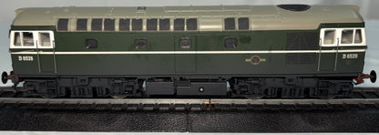 Heljan 33631 Class 33/0 diesel D6526 in BR plain green livery (weathered)