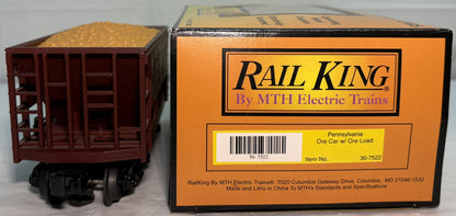 MTH 30-7522 O Gauge Pennsylvania RailKing Ore Car #15886