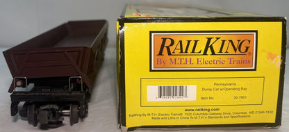 MTH 30-7951 O Gauge Pennsylvania O Gauge Dump Car w/Operating Bay #489942
