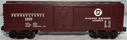 Industrial Rail 1002 O Gauge Pennsylvania REA Boxcar #5839