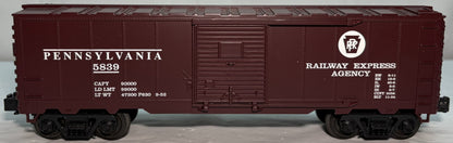 Industrial Rail 1002 O Gauge Pennsylvania REA Boxcar #5839