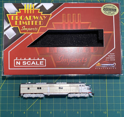 Broadway Limited 3224 N Scale Chicago, Burlington & Quincy EMD E7A Paragon2 #9917B
