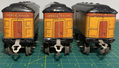 American Flyer 2 Pre War Passenger Cars and a Mail Car