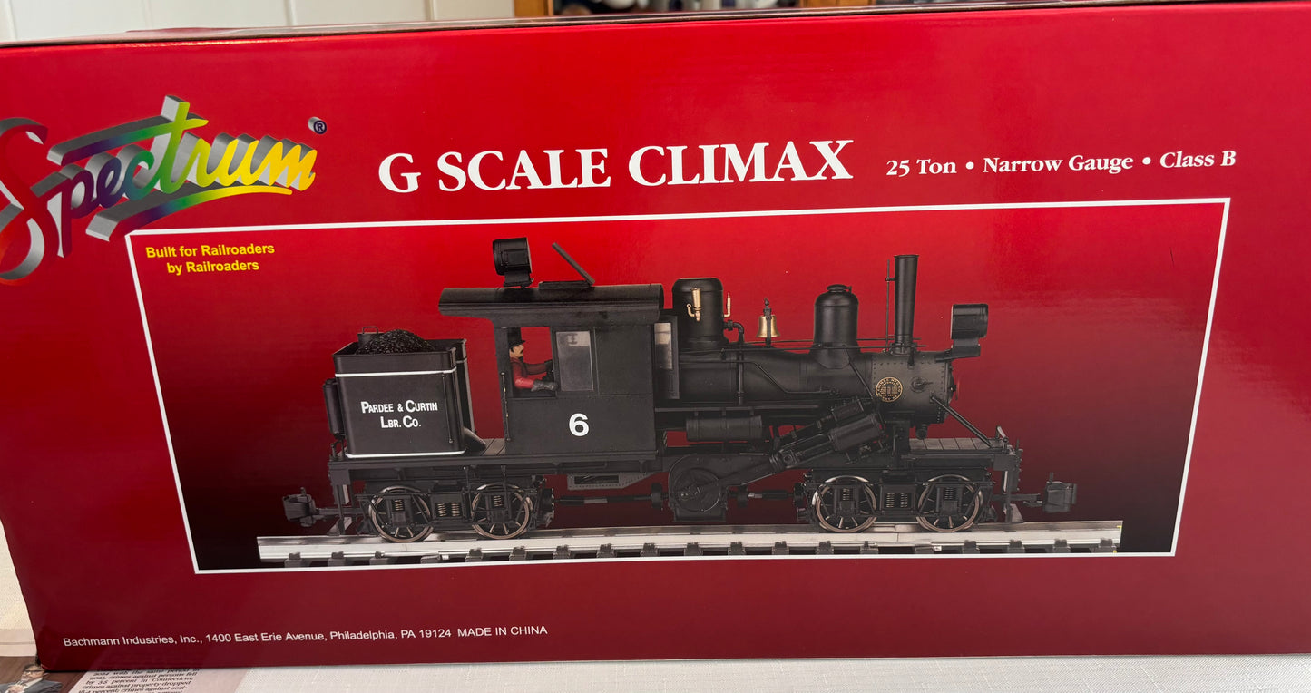 Bachmann 81180 Pardee & Curtin Lumber Climax Steam Locomotive #6
