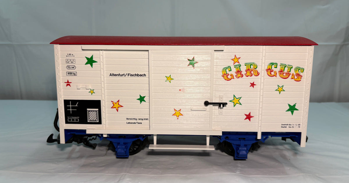 LGB 4136S G Gauge Circus 2 Axle Box Car