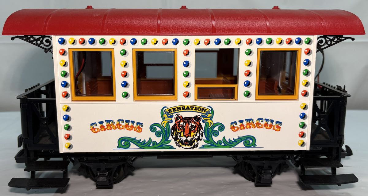 LGB 3036 G Gauge Circus Passenger Car Red Roof