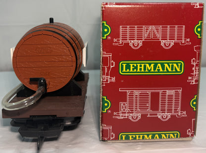 LGB 4047 G Scale Flatcar with Ferdinand Pieroth Whiskey Barrel