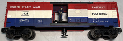 Lionel Post War 3428 US Mail Operating Box Car