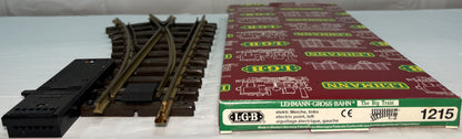 LGB 1215 G Scale Left-Hand Electric Switch/Turnout