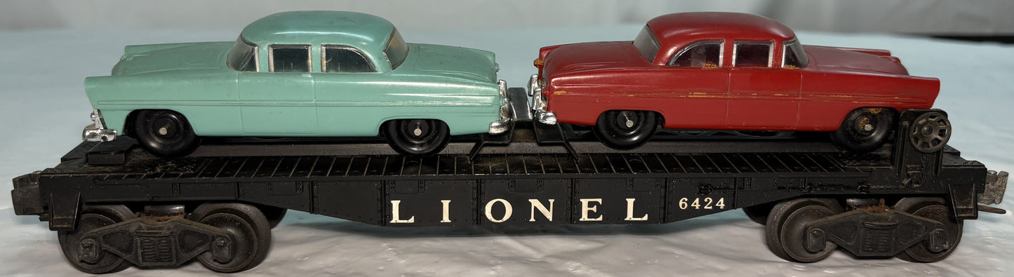 Lionel Post War 6424 Twin Auto Flat Car